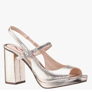 BRAND NEW IN BOX. NEVER WORN! By Nina Gold Women's Slingback Block Heel.